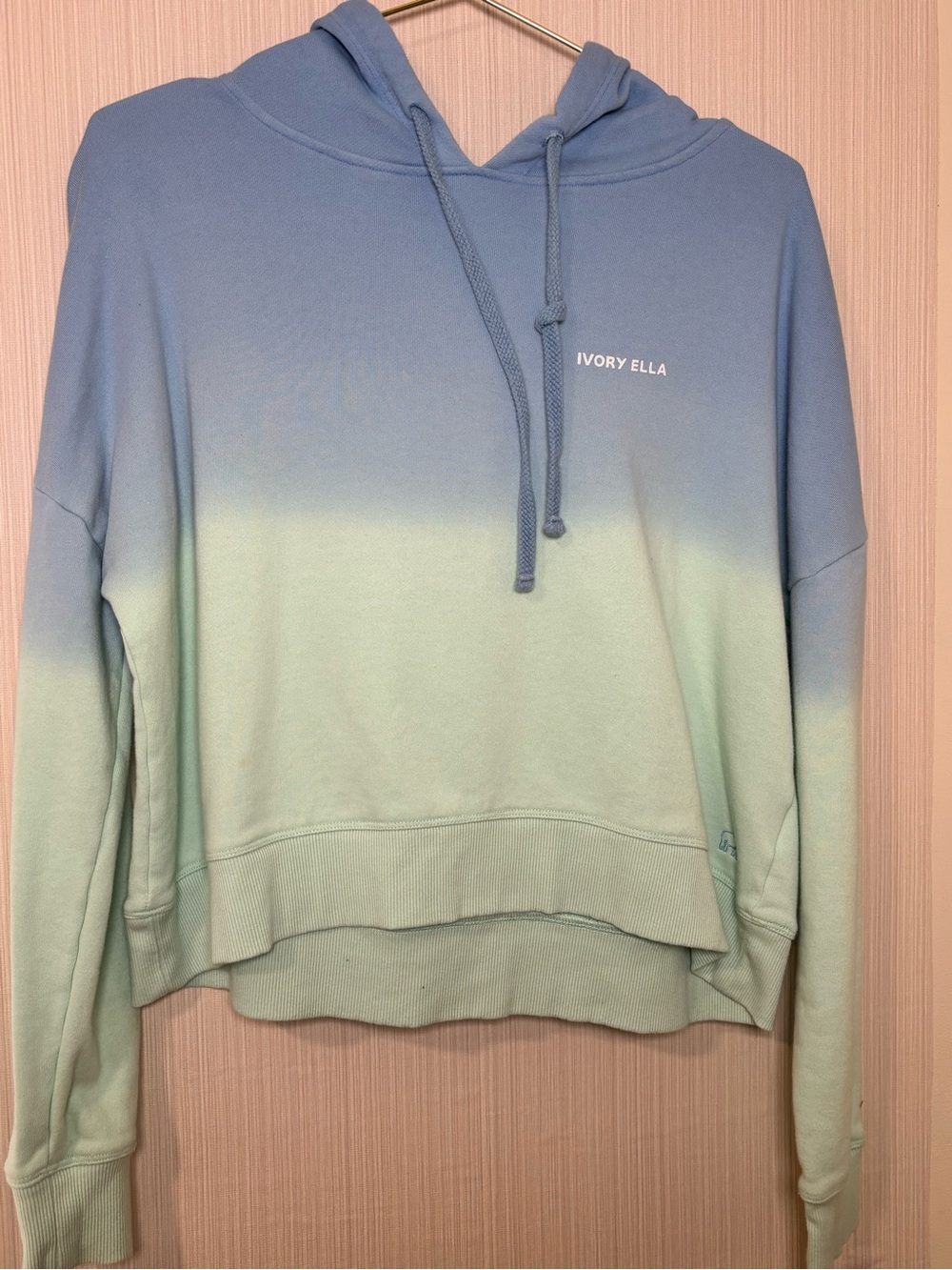 Ivory Ella Women's Blue-Green Ombre Hoodie size Small
